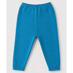 Babyhug Knit Full Sleeves Striped Sweater Set with Aircraft Design - Blue White