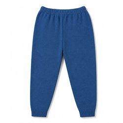 Babyhug Knit Full Sleeves Striped Sweater Set with Vehicle Embroidery - Navy Blue