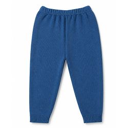 Babyhug Knit Full Sleeves Striped Sweater Set with Vehicle Embroidery - Navy Blue