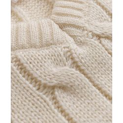 Babyhug Knit Sleeveless Pullover With Cable Knit Design - White