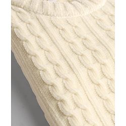 Babyhug Knit Full Sleeves Solid Colour Pullover with Cable Knit Design - White
