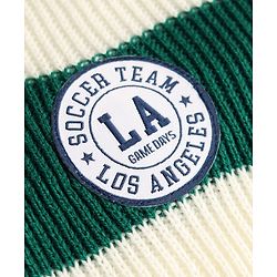 Babyhug Knit Full Sleeves Striped Sweater Set - Green