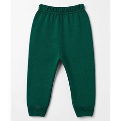 Babyhug Knit Full Sleeves Striped Sweater Set - Green