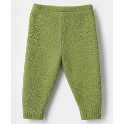 Babyhug Knit Pullover and Pant Full Sleeves Full Length with Daisy Design in Green for 3-6 Months