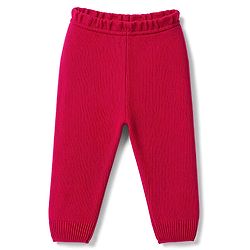 Babyhug Knit Full Sleeves Heart Designed Sweater Set - Pink