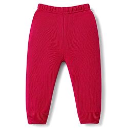 Babyhug Knit Full Sleeves Heart Designed Sweater Set - Pink