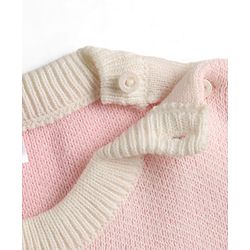 Babyhug Knit Full Sleeves Heart Designed Sweater Set - Pink