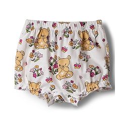 Babyhug 100% Cotton Single Jersey Knit Bear & Floral Printed Blomers Pack of 3 - Pink Red & White