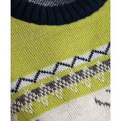 Babyhug Knitted Full Sleeves Reindeer Designed Sweater Set - Navy Blue