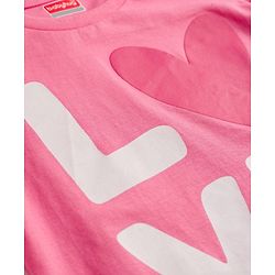 Babyhug 100% Cotton Knit Full Sleeves Co-Ord T-Shirt & Pyjama Night Suit With Love Print Pack of 2 - Multicolor