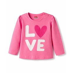 Babyhug 100% Cotton Knit Full Sleeves Co-Ord T-Shirt & Pyjama Night Suit With Love Print Pack of 2 - Multicolor
