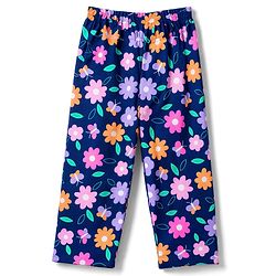 Babyhug 100% Cotton Knit Half Sleeves T-Shirt & Pyjama Co-ord Night Suit with Floral Print - Navy Blue
