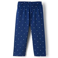 Babyhug 100% Cotton Knit Full Sleeves Bunny & Polka Dot Printed T-Shirt & Pyjama Night Suit - Navy
