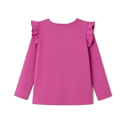 Babyhug 100% Cotton Knit Full Sleeves T-Shirt & Pyjama Night Suit Floral & Text Print - Dark Pink