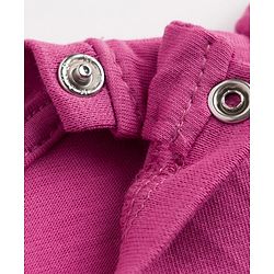 Babyhug 100% Cotton Knit Full Sleeves T-Shirt & Pyjama Night Suit Floral & Text Print - Dark Pink