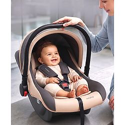 Babyhug Cloud Cradle 3-in-1 Baby Carry Cot  White Grey| Rocker & Baby Seat| Safety Harness| Adjustable Canopy| Lightweight Portable Design| Removable & Washable Cover| 015 Months