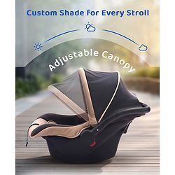 Babyhug Cloud Cradle 3-in-1 Baby Carry Cot  White Grey| Rocker & Baby Seat| Safety Harness| Adjustable Canopy| Lightweight Portable Design| Removable & Washable Cover| 015 Months