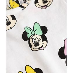 Babyhug Disney Single Jersey Knit Half Sleeves T-Shirt & Denim Skirt Set With Minnie Mouse Graphics - Multicolor