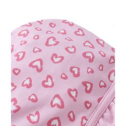 Babyhug 100% Cotton Interlock Knit Cap With Heart Print Pack of 2 Pink - Diameter 11 cm
