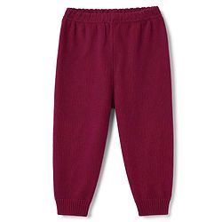 Babyhug Knit Full Sleeves Solid Colour Cable Knit Designed Sweater Set - Wine