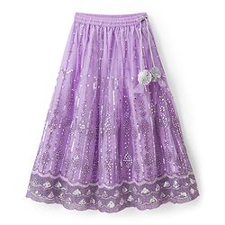Babyhug Net Woven Sleeveless Floral Sequinned Choli Lehenga Set With Dupatta - Lavender