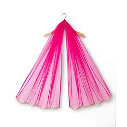 Babyhug Net Woven Sleeveless  Lehenga Choli Set With Dupatta & Floral Embroidery - Fuschia