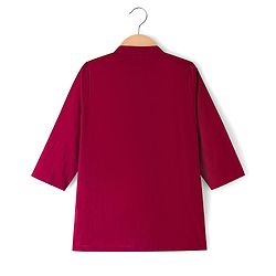 Babyhug Woven Full Sleeves Solid Colour Kurta Pajama Set with Floral Printed Nehru Jacket - Maroon