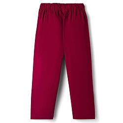 Babyhug Woven Full Sleeves Solid Colour Kurta Pajama Set with Floral Printed Nehru Jacket - Maroon