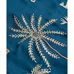 Babyhug Chanderi Woven Full Sleeves Animal Embroidered Kurta & Pyjama Set - Navy Blue