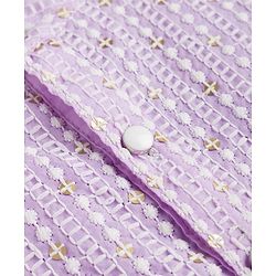 Babyhug Woven Full Sleeves Kurta Pyjama Set with Embroidery - Lavender