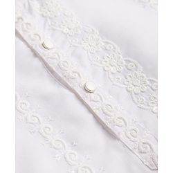 Babyhug Woven Full Sleeves Self Embroidered Kurta - White