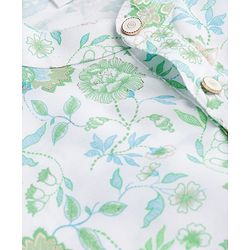 Babyhug Cambric Woven Full Sleeves Kurta Dhoti Set With Floral Print - Green