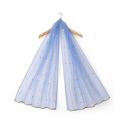 Babyhug Net Woven Half Sleeves Embroidered Lehenga Choli With Dupatta & Sequin Detailing - Blue