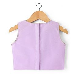 Babyhug Net Woven Sleeveless Woven Lehenga Choli Set & Dupatta With Sequin Detailing - Lavender