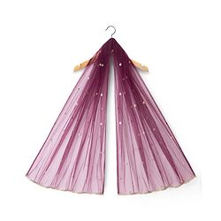 Babyhug Chanderi Woven Sleeveless Embroidered Lehenga Choli Set & Dupatta With Sequin Detailing - Wine