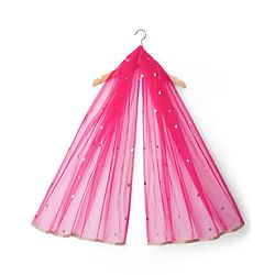 Babyhug Chanderi Woven Sleeveless Choli Lehenga Set & Dupatta With Sequin Detailing - Fuschia