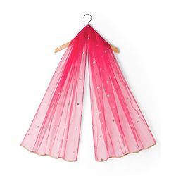 Babyhug Woven Half Sleeves Floral Printed & Embroidered Lehenga Choli Set With Dupatta Set - Fuchsia