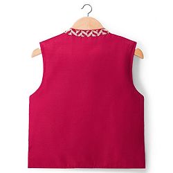 Babyhug Cotton Blend Woven Full Sleeves Kurta Pyjama Set With Nehru Jacket - Red