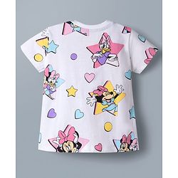Babyhug Disney Single Jersey Knit Half Sleeves T-Shirts with Minnie & Friends Graphics Pack of 2 - Multicolor
