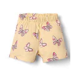 Babyhug Disney Single Jersey Knit Half Sleeves T-Shirt & Shorts  Night Suit with Marie Graphics - Peach