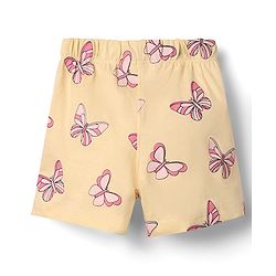 Babyhug Disney Single Jersey Knit Half Sleeves T-Shirt & Shorts  Night Suit with Marie Graphics - Peach