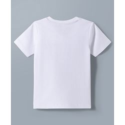 Babyhug Disney Single Jersey Knit Half Sleeves Round Neck T-Shirt With Mickey Mouse Graphics Pack of 2 - White