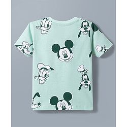Babyhug Disney Single Jersey Knit Half Sleeves Round Neck T-Shirt With Mickey Mouse Graphics Pack of 2 - White