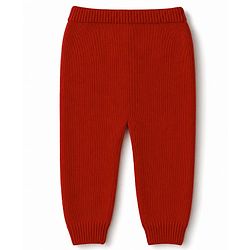Babyhug 100% Cotton Knit Full Raglan Sleeves Fox Embroidered Sweater Set With Cap - Red