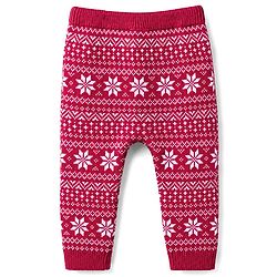 Babyhug 100% Cotton Knit Full Raglan Sleeves Reindeer Designed Sweater Set with Cap - Red