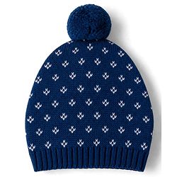 Babyhug 100% Cotton Knit Full Sleeves Floral Designed Front Open Sweater Set with Cap - Navy
