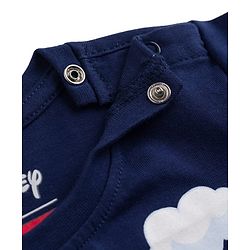 Babyhug Disney Cotton Knit Half Sleeves T-Shirt With Winnie The Pooh Graphic - Navy Blue