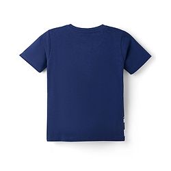 Babyhug Disney Cotton Knit Half Sleeves T-Shirt With Winnie The Pooh Graphic - Navy Blue