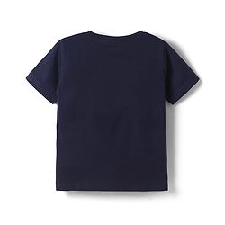 Babyhug Disney Cotton Knit Half Sleeves T-Shirt With Winnie The Pooh Graphic - Navy Blue