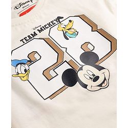Babyhug Disney Single Jersey Knit Half Sleeves T-Shirt WIth Micky Mouse Graphic - Multicolor